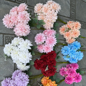 Artificial Double Bloom Peony Flower Bundle – 7 Silk Flowers - Artificial Flowers, Set of 7